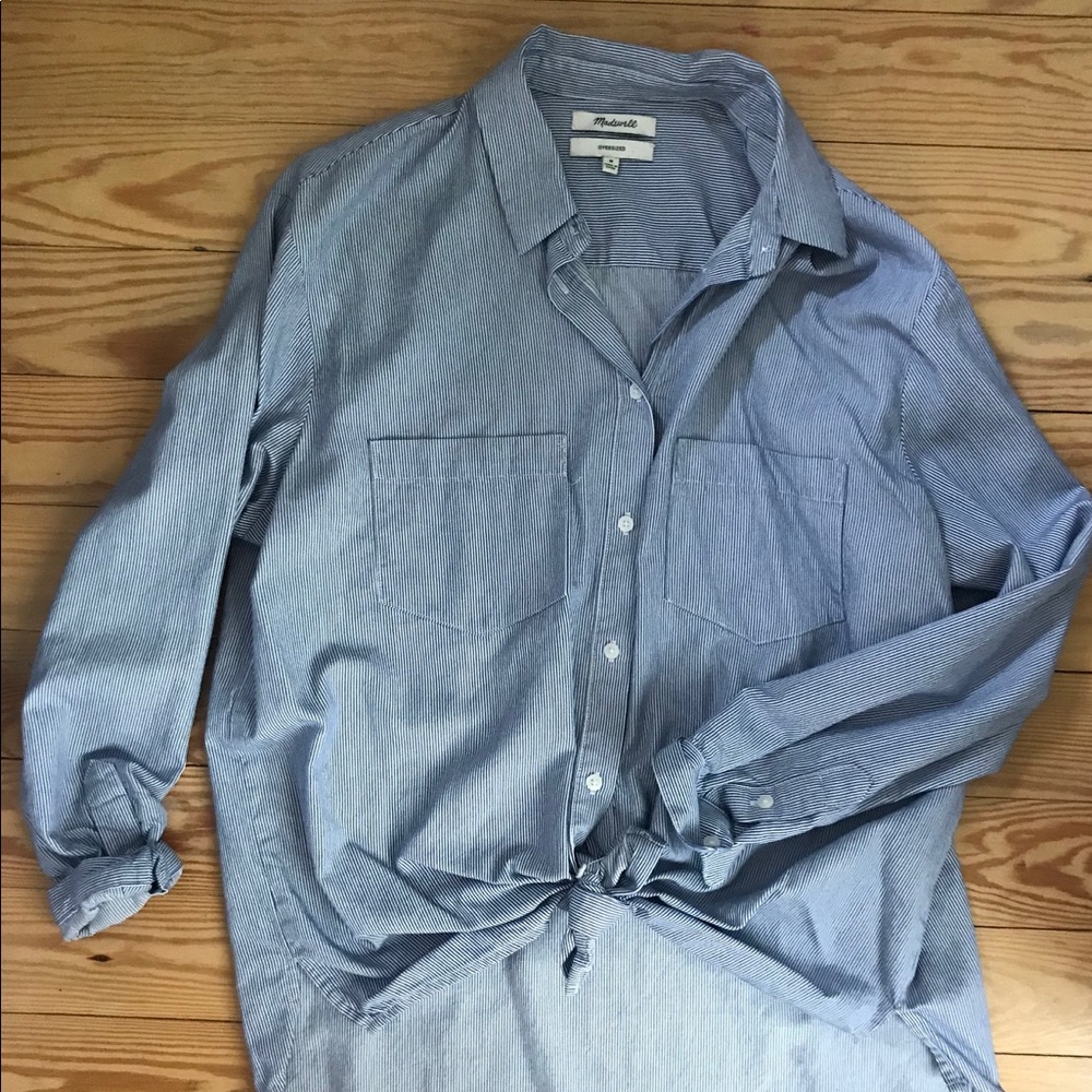 Madewell oversized button-up blouse